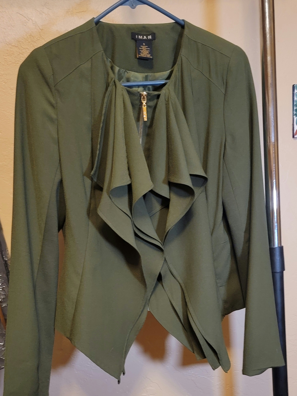 IMAN Olive Green Women's Blazer Jacket